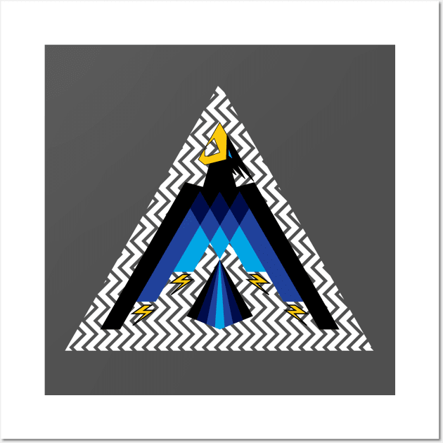 Triangular Thunderbird Storm Wall Art by stevenselbyart